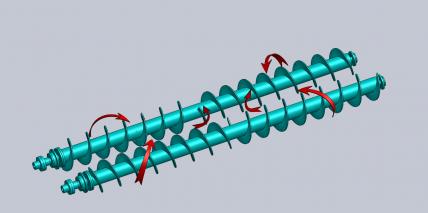 臥式雙軸攪拌原理